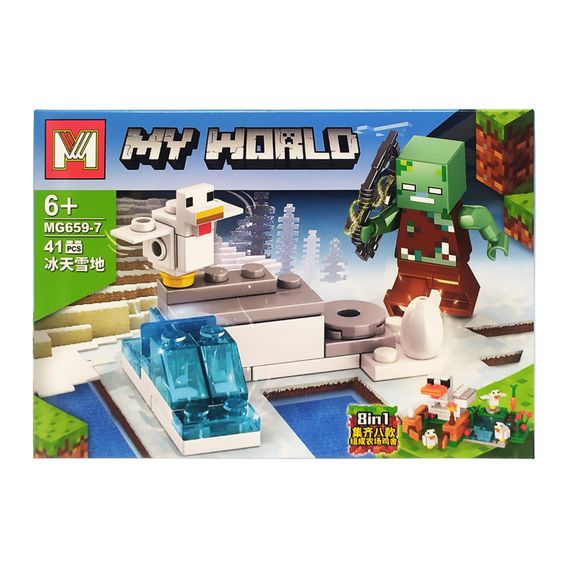 Конструктор для дітей Minecraft 41 деталей Ігровий набір конструктор Майнкрафт для дітей від 6 років