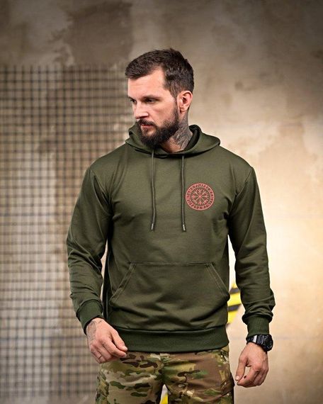 Милитари Худи Смерть зачекає oliva РП7404 | Зображення 1