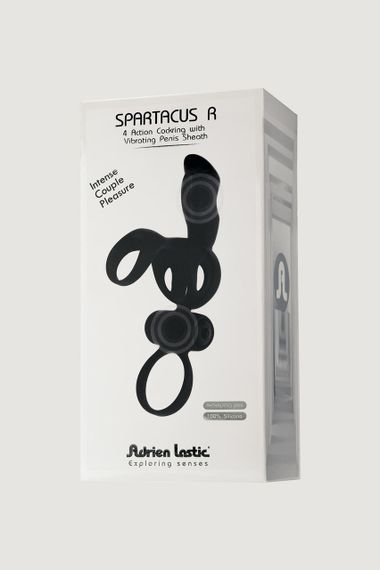 Вібро-насадка на пеніс та мошонку Adrien Lastic Spartacus R чорна sexstyle | Зображення 3