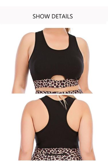 Фітнес костюм plus size з леопардовим принтом | Зображення 2