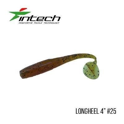 Силиконовая приманка, Съедобный силикон Intech Интеч Long Heel 4"6 шт #25