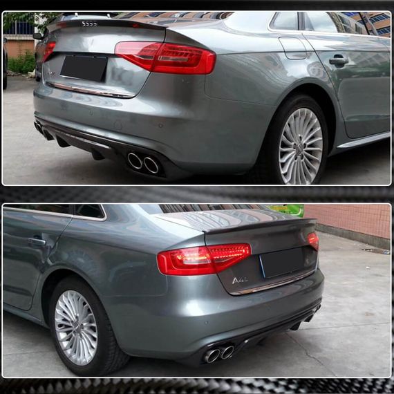 Диффузор заднего бампера (для Base 2011-2015, Карбон) для Ауди A4 B8 | Зображення 2