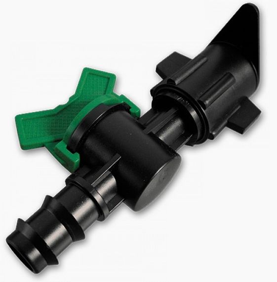 Старт-конектор Bradas в плаский шланг з мінікраном / штуцер для трубки 16 мм 25 шт