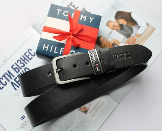 Мужской подарочный набор Tommy Hilfiger часы и ремень black | Зображення 4