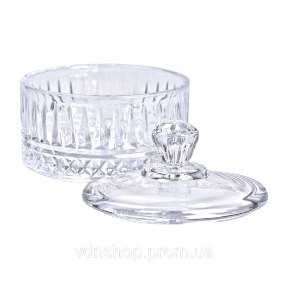 Цукерниця з кришкою скляна Ø 10 см кругла HP-YH-72 | Зображення 2