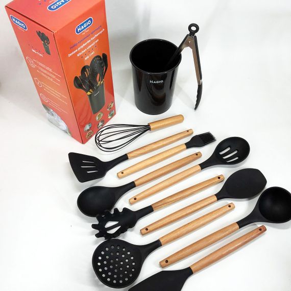 Набір кухонний із 11 силіконових предметів Magio MG-1141, Набір приладдя для кухні із силікону | Зображення 8