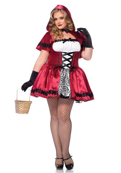 Еротичний костюм Червоної шапочки Leg Avenue Gothic Red Riding Hood 3X–4X, сукня, накидка Sex Aura | Зображення 5