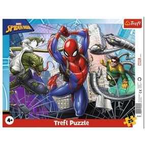 Пазлы с рамкой "Отважный Спайдермен. MARVEL" 25 элементов 31347 Trefl (5900511313475)