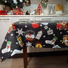 Скатертина SoundSleep 113485  110x140 (+-10 см)  бавовна, поліестер чорний