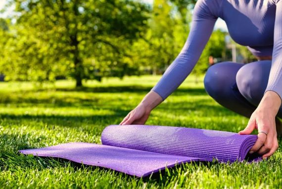 Килимок для йоги та фітнесу Power System PS-4014 PVC Fitness-Yoga Mat Purple (173x61x0.6) (PS-4014_Purple) | Зображення 4