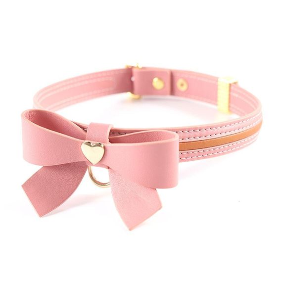 Поводок LOCKINK SEVANDA Love Heart Butterfly Leather Collar Set - Pink sexstyle | Зображення 1