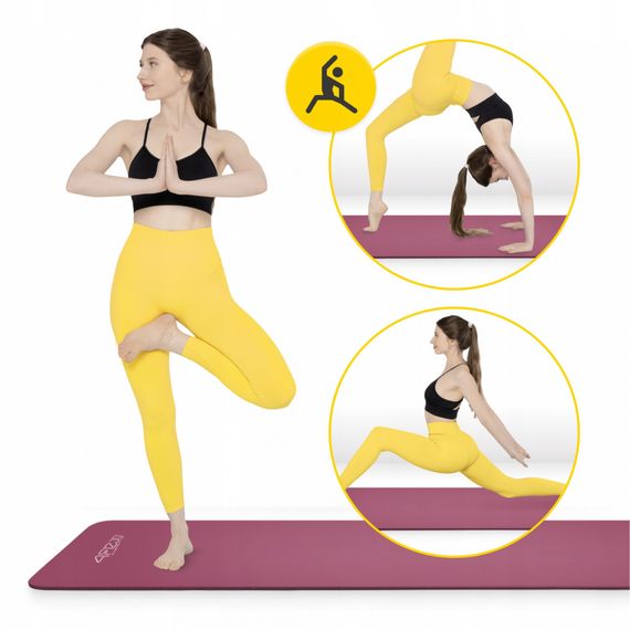 Килимок (мат) спортивний 4FIZJO NBR 180 x 60 x 1 см для йоги та фітнесу Burgundy (P-5905973406703) | Зображення 8