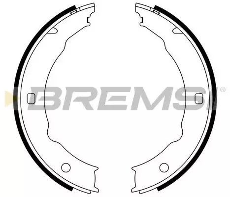 Колодки ручного гальма Peugeot 406 95-04/604 00-, Bremsi (GF0387) | Зображення 1