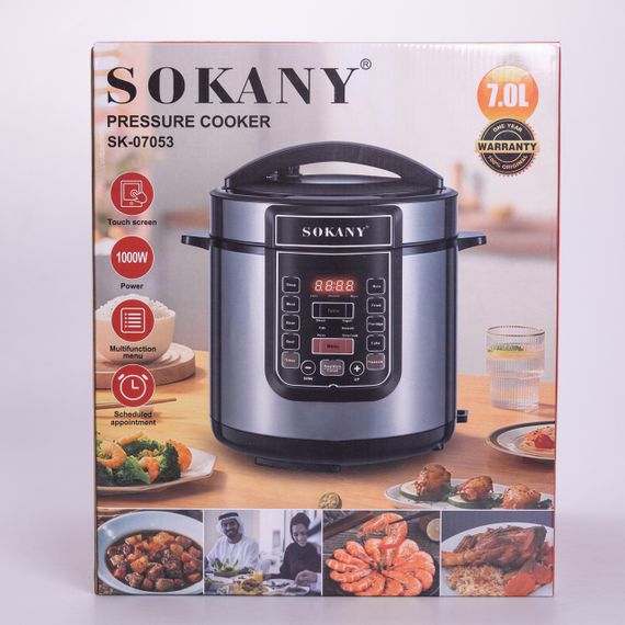 Мультиварка электрическая Sokany с чашей на 7 л и антипригарным покрытием SK-07053 | Зображення 7