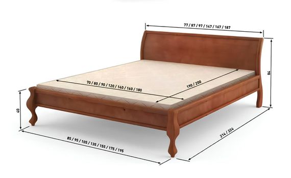Полуторне дерев&#039;яне ліжко Mebigrand Палермо Рожевий (S2060R30B) 120х200 см (MBG-12381) | Зображення 1