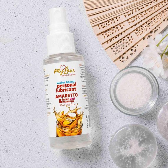 2в1 лубрикант та масажний гель - MyLove Aroma Series Intim&Massage Amaretto, 50 мл Sex Aura | Зображення 2