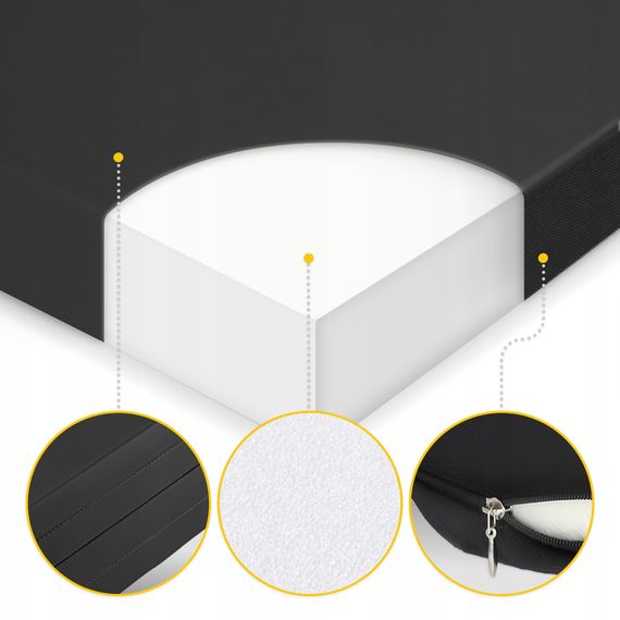 Мат гімнастичний складаний 4FIZJO XL 240 x 120 x 5 см Black (P-5907739319708) | Зображення 5