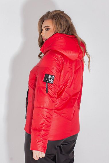 Жіноча демісезонна куртка, арт. 1008, червоний | Зображення 4