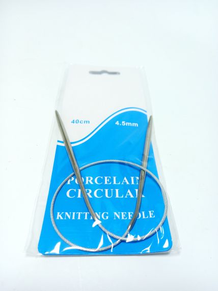 Спиці кругові 40см 4мм для ручного в'язання полегшені Porcelain circular