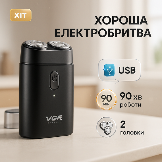 Компактна електробритва чоловіча, Професійна чоловіча електробритва, Професійна бритва для чоловіків SM-33