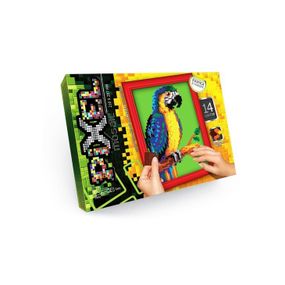 Набор для творчества "Мозаика Пиксель: Попугай" РМ-01-02, 21х29,7 см, рамка в наборе