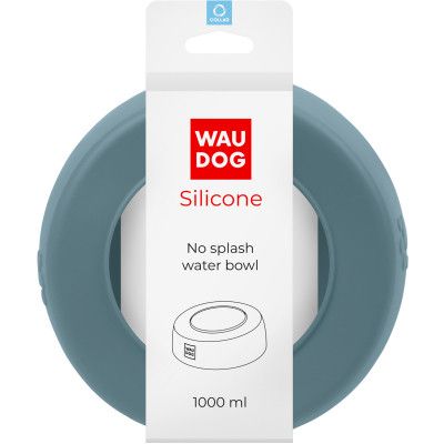 Посуда для собак WAUDOG Silicone Миска-непроливайка 1 л серая (507911) | Зображення 3
