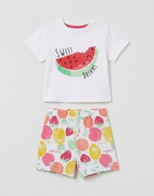 Дитячий комплект (футболка+шорти) для дівчинки Primark 80 см Білий (0658)