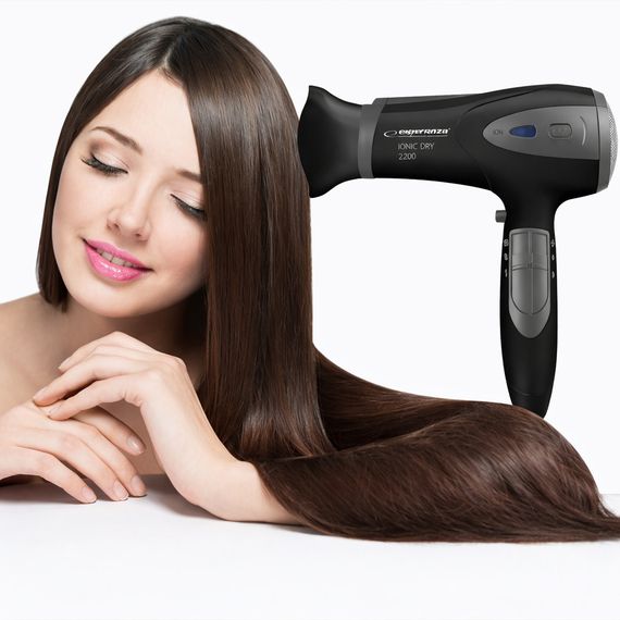 Фен для волос Esperanza EBH005K, 2200 Вт, ионизация, диффузор, концентратор, холодный воздух | Зображення 3