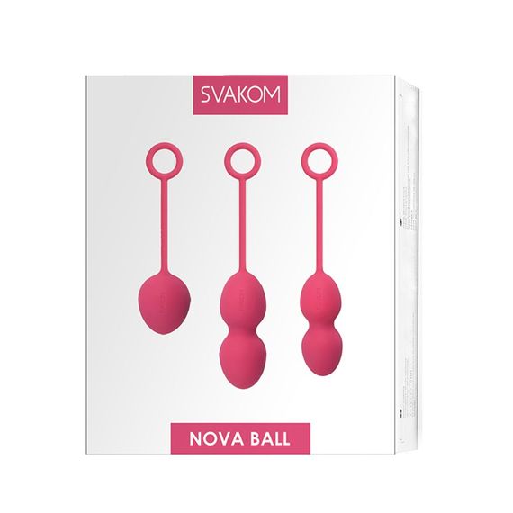 Набір вагінальних кульок зі зміщеним центром ваги Svakom Nova Plum Red | Зображення 5