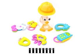 Уцінка. Набір брязкалець в баночці пингвинчика "Baby Playset" (6 шт) - зламана кришка
