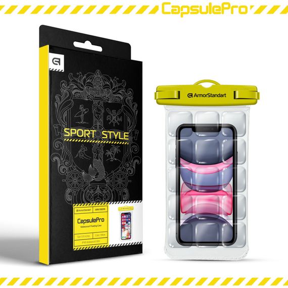 Чохол до мобільного телефона Armorstandart CapsulePro Waterproof Floating Case Yellow (ARM59235) | Зображення 6
