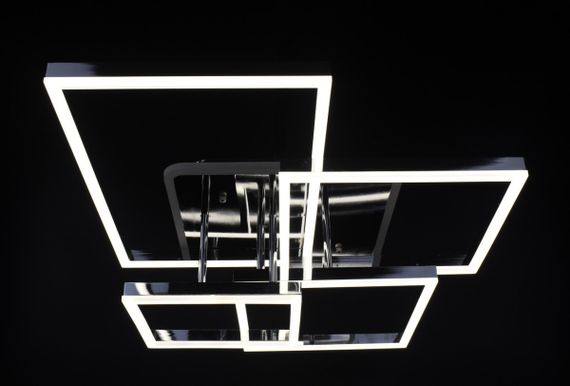 Люстра світлодіодна стельова LED світильник для квартири на стелю лед з пультом 26185 Хром 17х56х71 см. | Зображення 3