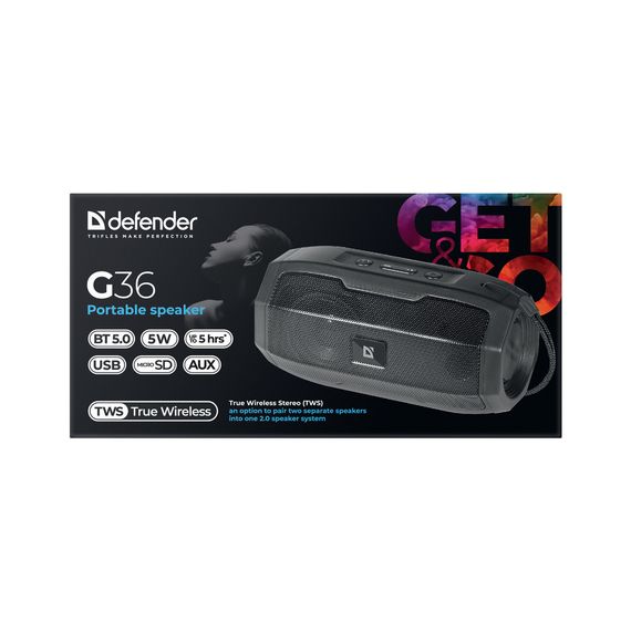 Портативна колонка Defender (65036)G36 5Вт, FM/microSD/USB, Black | Зображення 6