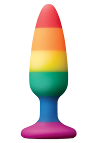 Райдужна анальна пробка COLOURFUL LOVE RAINBOW ANAL PLUG MEDIUM Sex Aura
