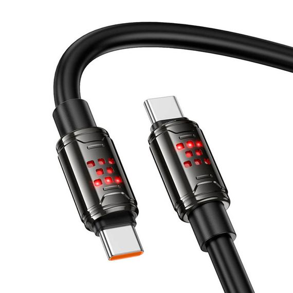 Кабель Hoco U143, Type-C-Type-C, 27W, довжина 1.2м, Black | Зображення 1
