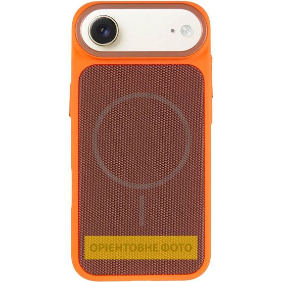 Чохол PC Textile Hybrid with Magnetic Fit для Apple iPhone 17 Air (6.5") Orange / Brown | Зображення 1