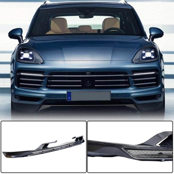 Накладка на передний лип (для Base 2018-2023, Карбон) для Porsche Cayenne 2018- гг