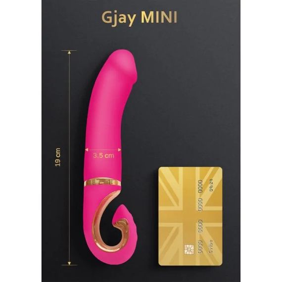Вібратор нереалістичний Gjay Mini Gvibe, рожевий, 19 см х 3.5 см Sex Aura | Зображення 3