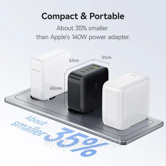 Зарядное устройство Baseus EnerFill FH11 GaN E0121J Black | Зображення 3