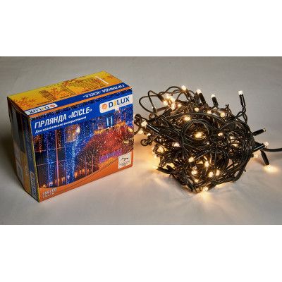 Гирлянда Delux ICICLE flash 108LED 2 х 1 м теплый белый/черный IP44 EN (90012947) | Зображення 2