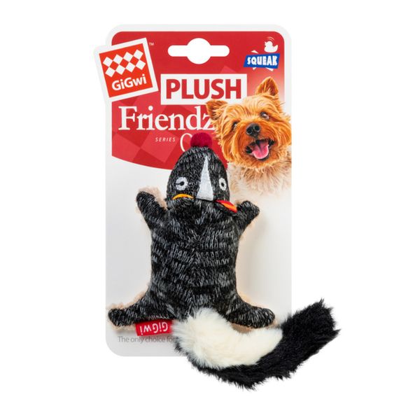 Игрушка для собак Скунс с пищалкой GiGwi Plush Friendz, текстиль, 9 см | Зображення 1