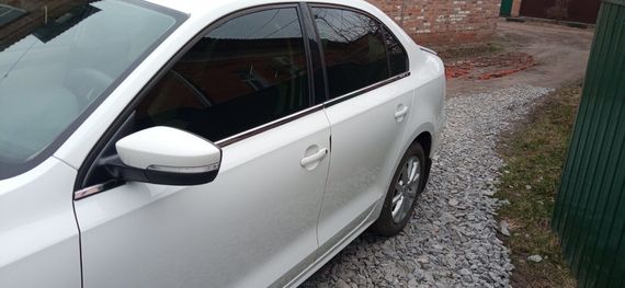 Нижні молдинги вікон (6 шт, нерж.) OmsaLine - Чорний хром для Volkswagen Jetta 2011-2018 рр. | Зображення 5