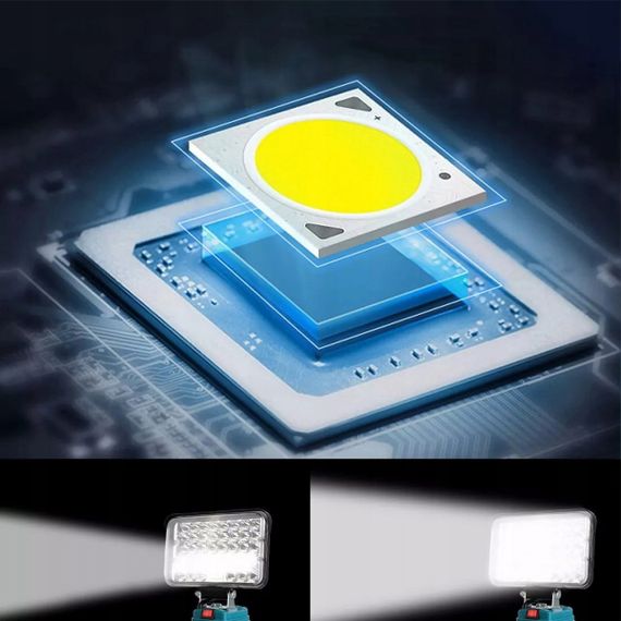 Акумуляторна лампа для Makita 18В PRO з акумулятором 60W 48LED | Зображення 6
