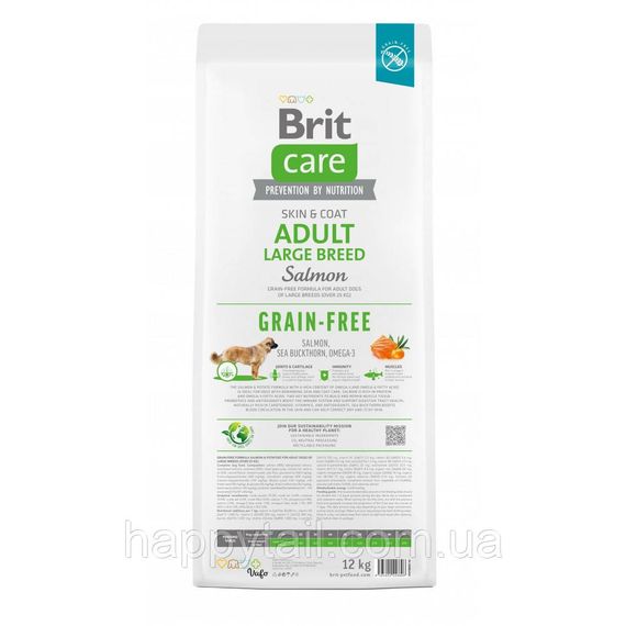 Беззерновой корм Brit Care Grain-free Adult Large Breed для собак крупных пород, лосось, 12 кг | Зображення 4