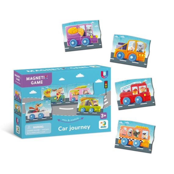 Дитяча магнітна гра "Автомобільна подорож" 200253, 8 елементів | Зображення 1