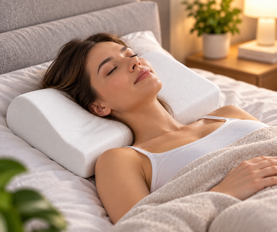 Ортопедична подушка з пам'яттю Memory pillow (меморі пілоу) | Зображення 1