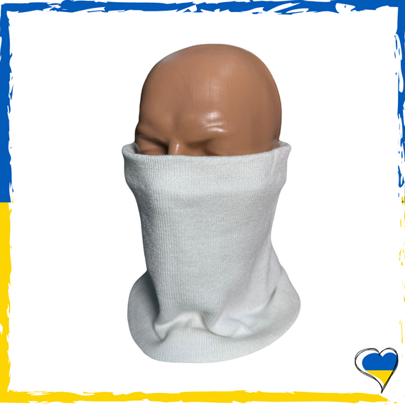 Баф унисекс теплый на флисе белый