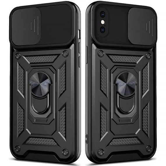 Чохол Ummi Camshield Serge Ring для Apple iPhone X / XS (5.8") Чорний | Зображення 1