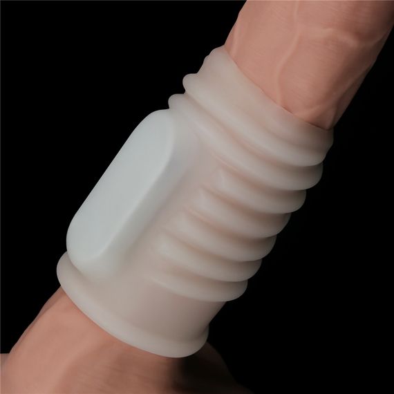 Насадка на член - Vibrating Spiral Knights Ring White | Зображення 5