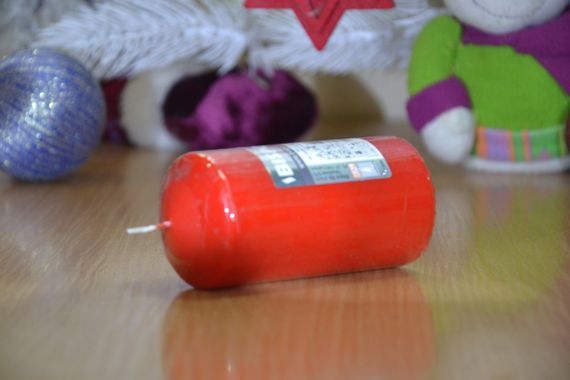 Свічка столова циліндр Bispol AURA Candles sw60/120-030 Червонй | Зображення 9